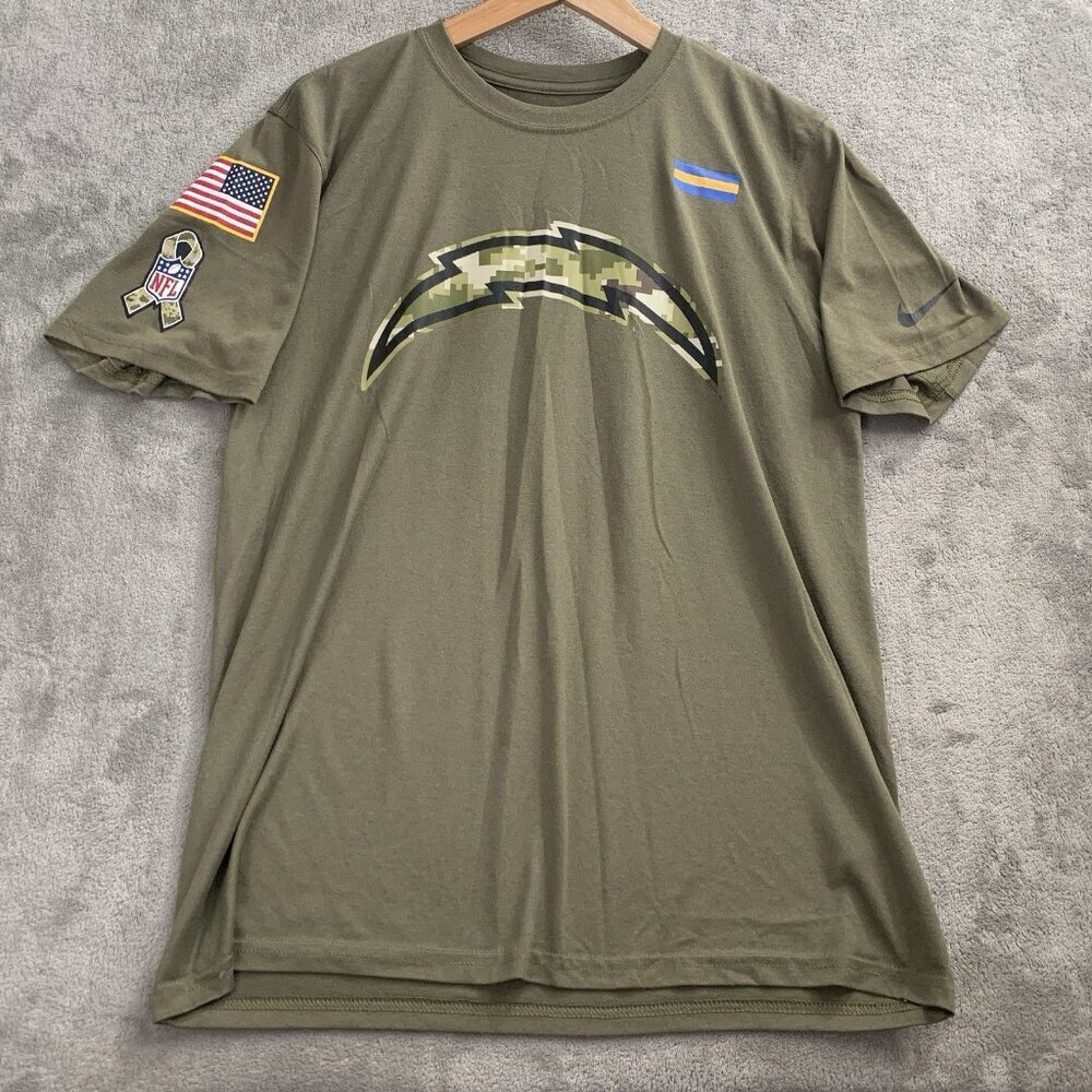 Nike Shirt Mens Medium Salute To Service NFL Los Angeles Chargers Ukrainian Flag